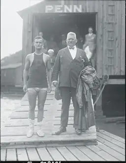 Joe Wright with a Rowing Teammate
