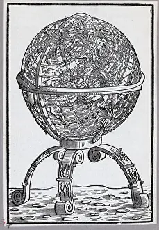 Johann Schoner, Opera Mathematica. Nuremberg, 1561. Printed by Johann Montanus and Ulrich Neuber. The globe of the Authie NSW UB 1520. Illustratio