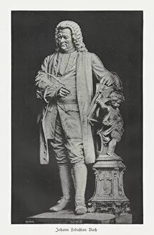 Johann Sebastian Bach, German composer (1685-1750), raster print, published 1885