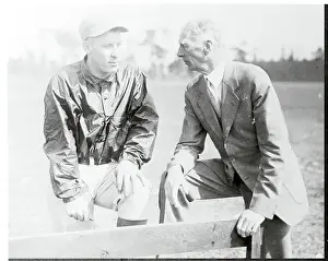Fort Myers Prints: Johhny Marcum Talking with Connie Mack
