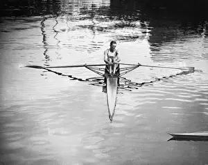 Sculling Prints: John B. Kelly Rowing Sculling Boat