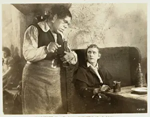 John Barrymore, Seated, in Silent Film