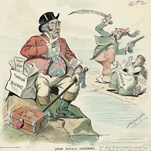 Turkish Prints: John Bull's Dilemma Cartoon