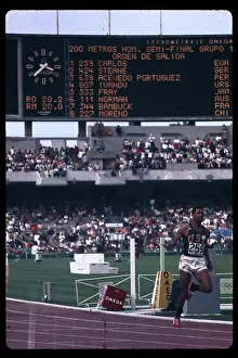 John Carlos Running the Two Hundred Meter Dash