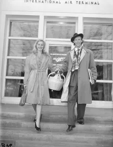 Burbank Prints: John Carradine And His Wife At Airport