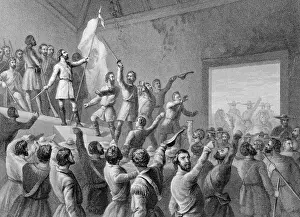 John Charles Fremont Raising Flag