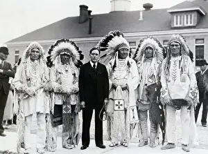 Commissioner Prints: John Collier With Blackfoot Indians