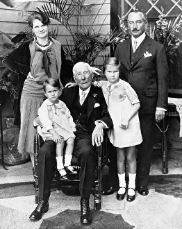 John D Prints: John D Rockefeller with Granddaughter and Family