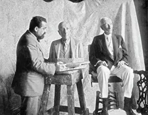 John D Prints: John D. Rockefeller Being Sculptured by Jo Davidson