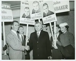 Toronto Prints: John Diefenbaker and George Hees Shaking Hands