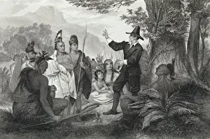 John Eliot Preaching to Algonquian Indians