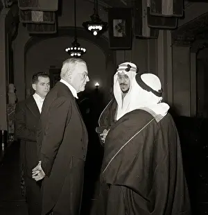 Saudi Arabia Prints: John F. Dulles W/King Saud At Event