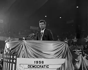 John F Kennedy Addressing Democratic Convention