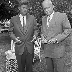 John F. Kennedy With Allen Dulles