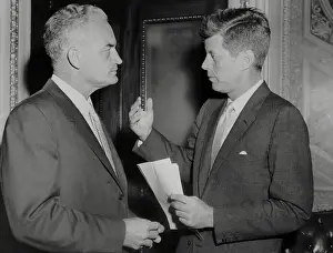 Goldwater Prints: John F. Kennedy and Barry Goldwater Talking Together