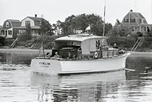 Hyannis Prints: John F. Kennedy on Boat Ride with His Father and Cousin