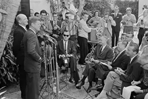 John F. Kennedy and Dean Rusk with Press