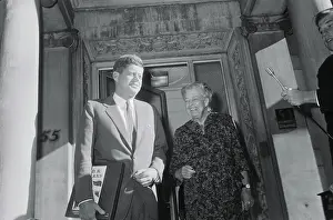 John F. Kennedy with Eleanor Roosevelt