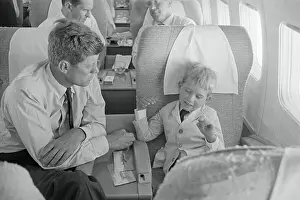 John F. Kennedy Entertaining Bobby Kennedy Jr