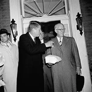 John F Kennedy with Father and Brother Ted