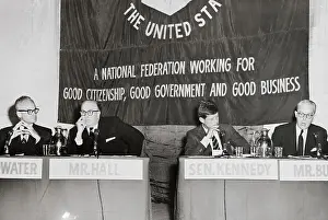 Butler Prints: John F Kennedy and Other Government Leaders Sitting on Panel