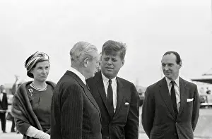 John F. Kennedy and Harold Macmillan Having Conversation