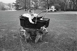 Foreground Prints: John F. Kennedy Jr. in a Baby Carriage