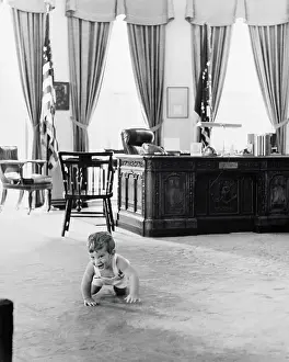 John F. Kennedy Jr. Playing in White House