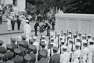 Memorial Day Prints: John F Kennedy Leading Memorial Day Ceremony