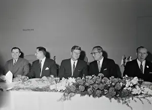 Burmese Prints: John F Kennedy with Others at UN Luncheon