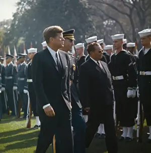 John F. Kennedy with Military