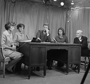 Television Set Prints: John F. Kennedy On Phone with His Brother