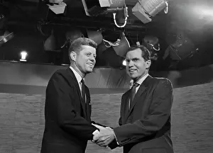 Competitor Prints: John F. Kennedy And Richard M. Nixon at Debate