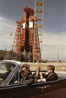 John F. Kennedy Riding in Car