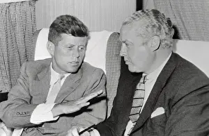 John F Kennedy Speaking with Frank Coniff