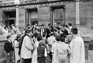 1960 Us Presidential Election Prints: John F. Kennedy Speaking at a Student Rally