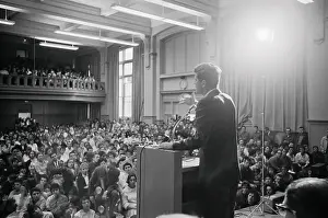 1960 Us Presidential Election Prints: John F. Kennedy Speaking at a Student Rally