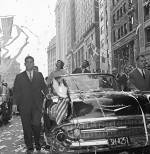 John F. Kennedy and Wife in Parade