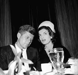 1960 Us Presidential Election Prints: John F. Kennedy and Wife During Presidential Campaign