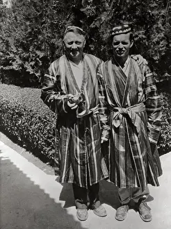 William O Prints: John F Kennedy and William O Douglas Wearing Russian Costumes