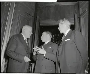 John Foster Dulles Conversing with Delegates in Paris