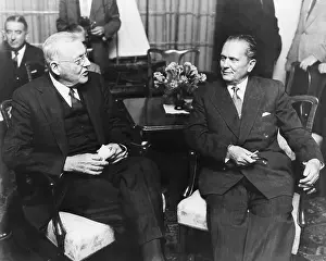 John Foster Dulles Conversing with Josip Broz Tito