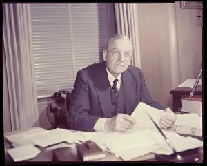 John Foster Dulles at His Desk
