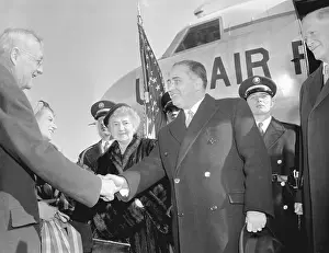 John Foster Dulles Greeting Paulo Cunha