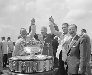 John Foster Dulles, Harry Hopman, Bill Talbert, and Percy Spender