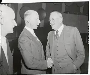 John Foster Dulles Shaking Hands with E.N. Van Kleffens