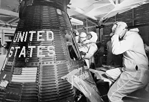Shepard Prints: John Glenn Climbing into Spacecraft