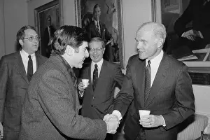 John Glenn and Michael Dukakis Shaking Hands