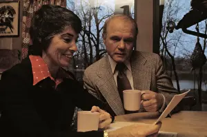 John Glenn Relaxing at Home with His Wife