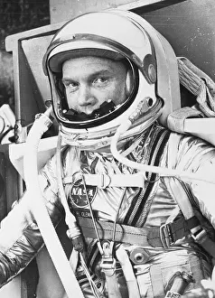 John Glenn Wearing Space Suit